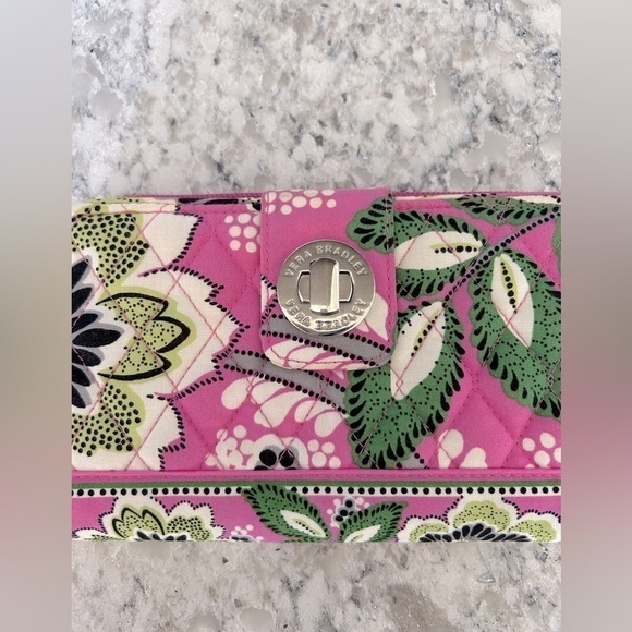 Vera Bradley Large Turn Lock Zip Around Wallet - Picture 2 of 6